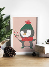Hand Drawn Christmas Penguin